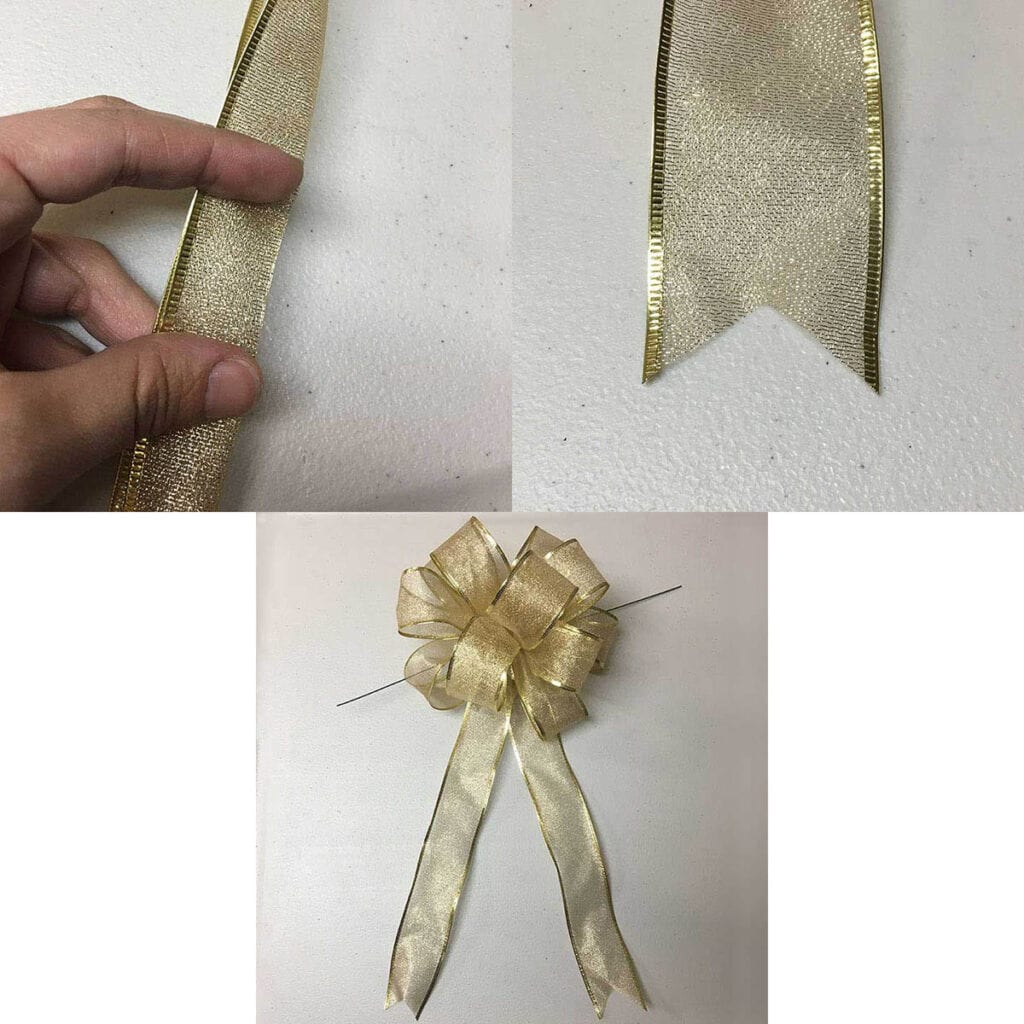 Finishing Tail Of Bow With V Cut
