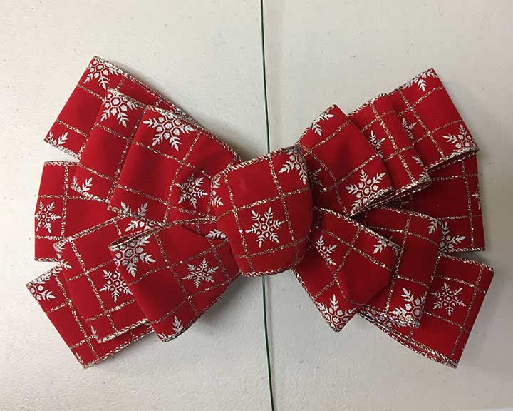 Finished flat ribbon bow
