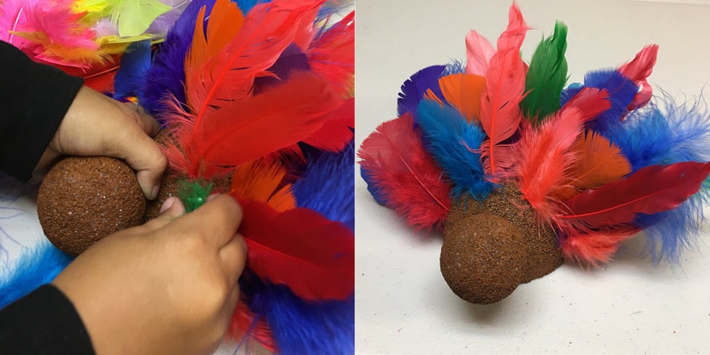 Adding Feathers To Turkey