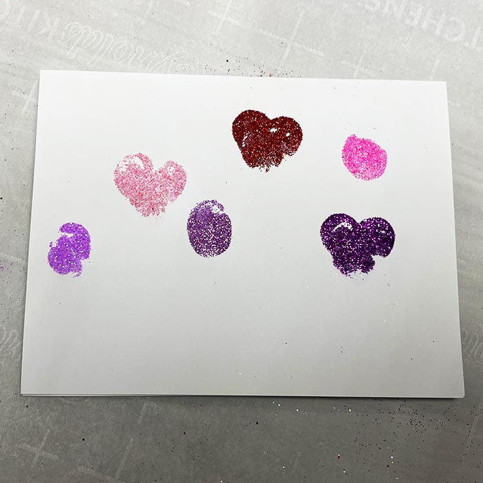 Balloon shapes with glitter