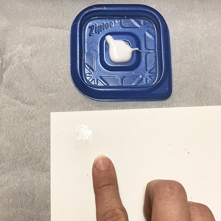 Adding Glue To Card
