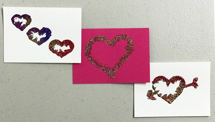 Variations Of Glitter Valentines Day Cards
