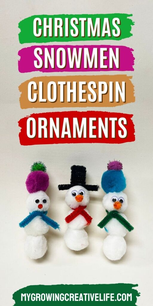snowmen clothespin ornaments