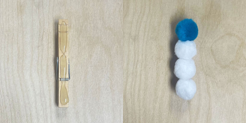 Creating Body And Hat Of Snowman On Clothespin