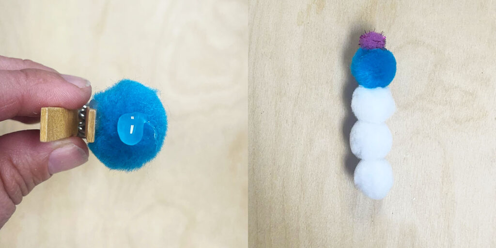 Finishing Top Of Hat With Pom Pom