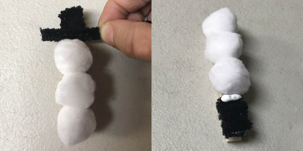 Creating pipe cleaner brim of hat