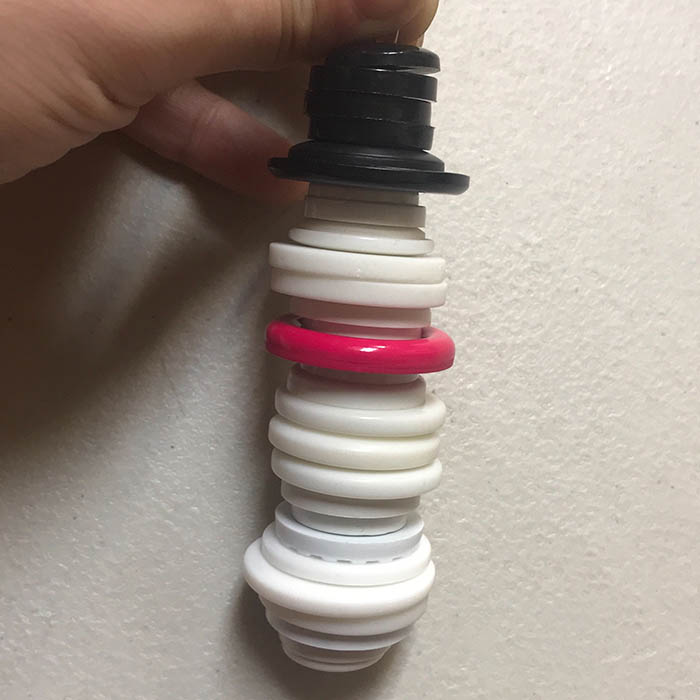 All Buttons Added For Button Snowman Christmas Ornament
