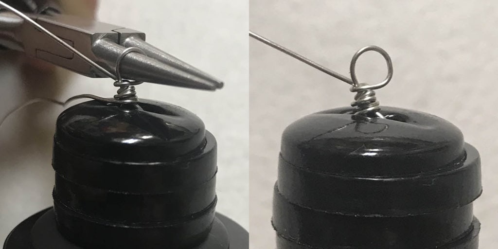 Finishing Wire Loop At Top Of Snowman Ornament