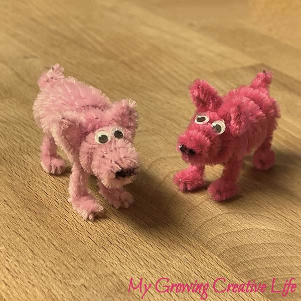 Finished pipe cleaner pigs