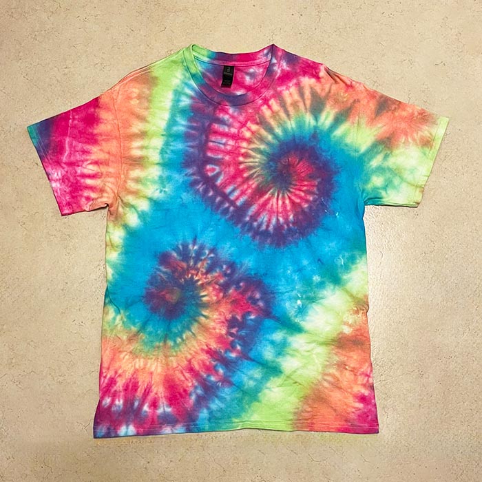 double spiral tie dye shirt