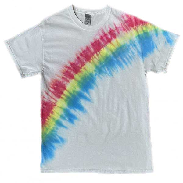 Finished rainbow tie dye shirt