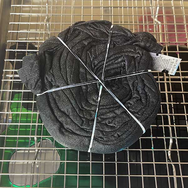 Adding black dye to second side of shirt