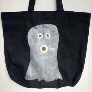 Halloween Canvas Trick or Treat Bag with Mirror Face ghost