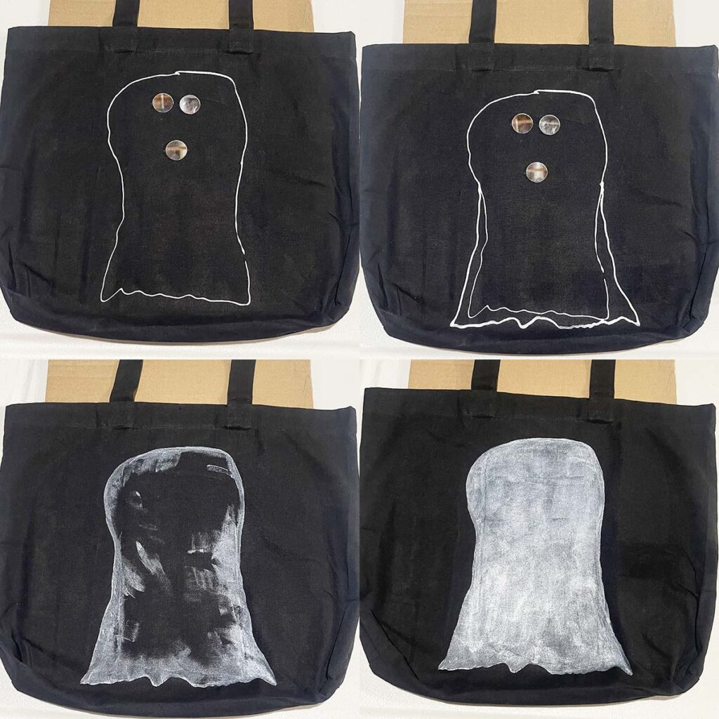 Painting ghost onto bag