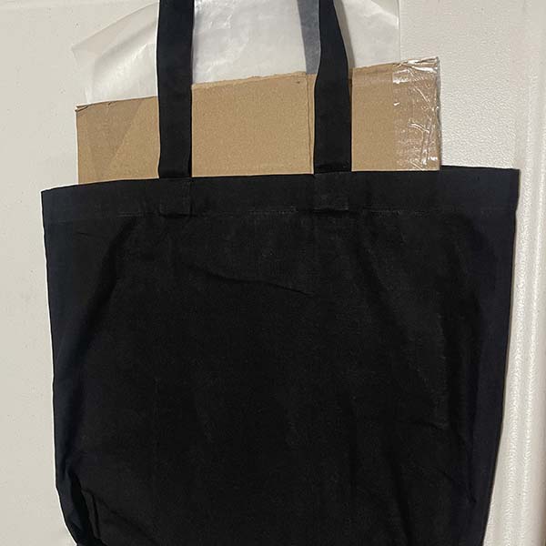 Prepping bag with cardboard and wax paper