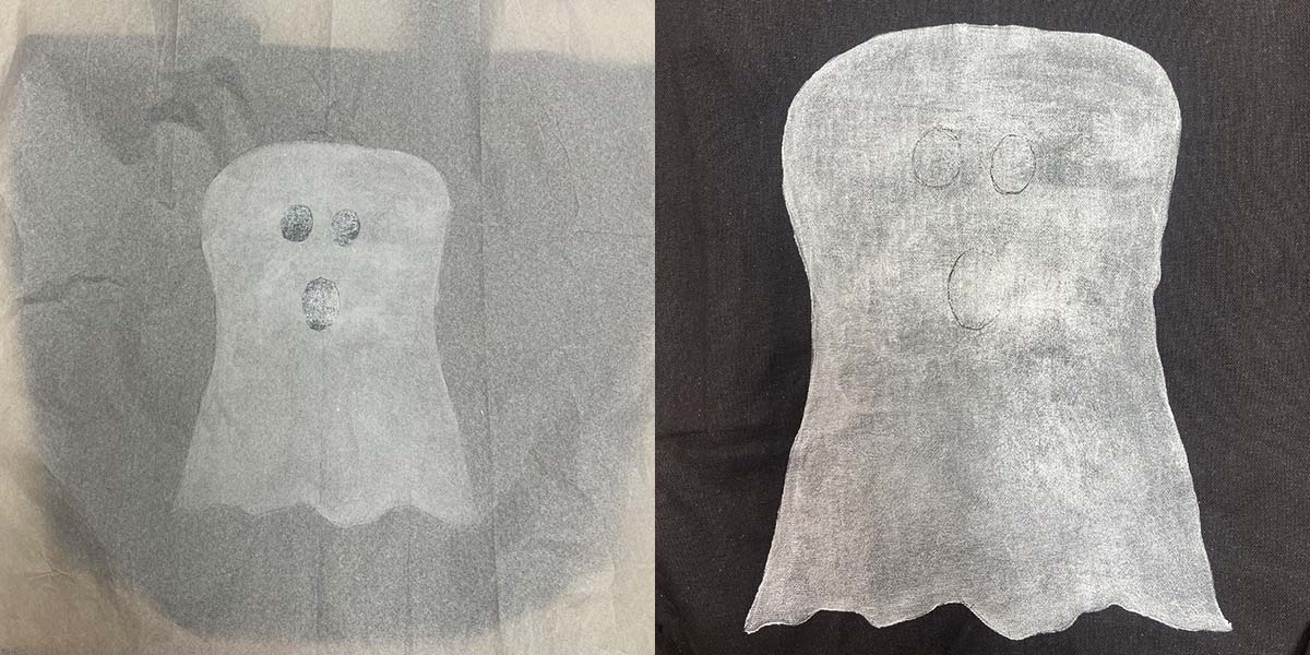 Transferring face shapes of ghost to bag