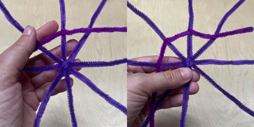 Creating inside ring of web