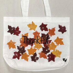 Thankful Painted Canvas Bag