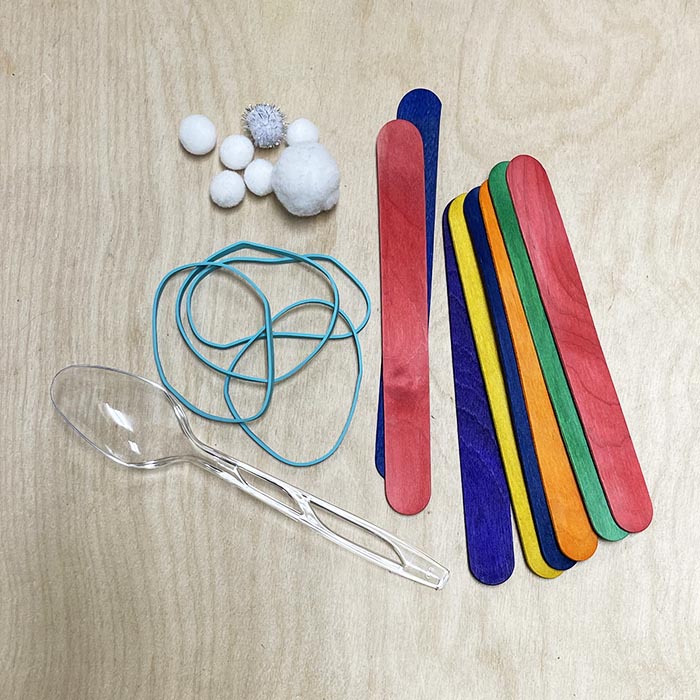 Supplies for snowball catapult