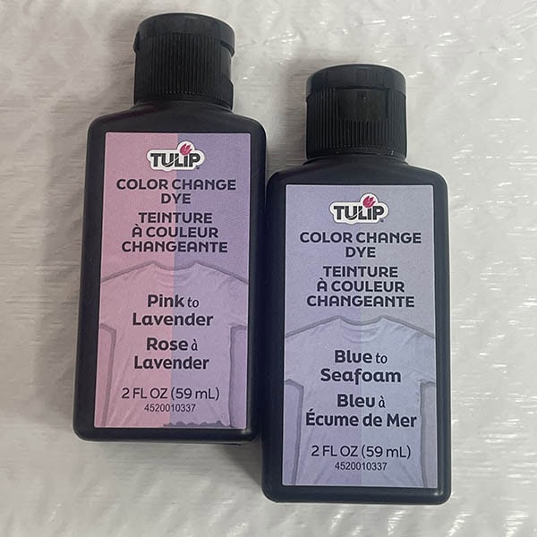 Bottles of color change dye