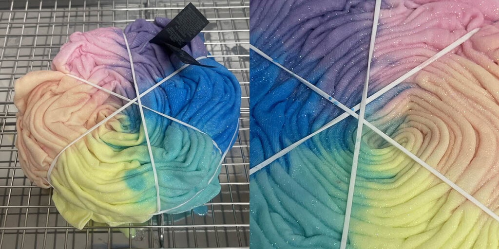 Shirt Tie Dyed with Glitter tie dye