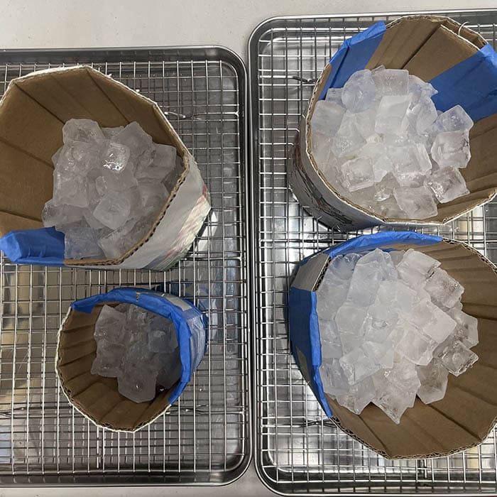 Ice Added for ice dyeing 