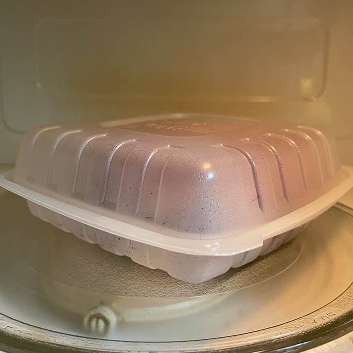Container after finishing microwaving