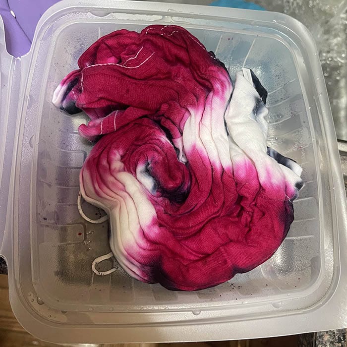 Cooled shirt after curing in microwave