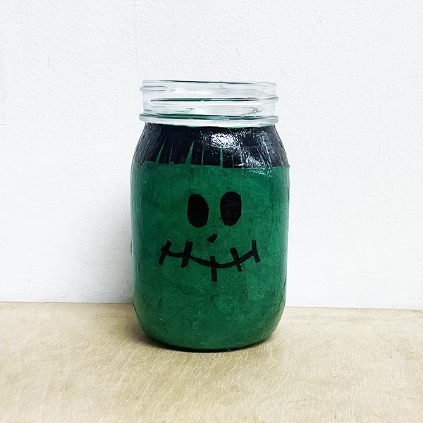 Frankenstein Halloween Mason Jar