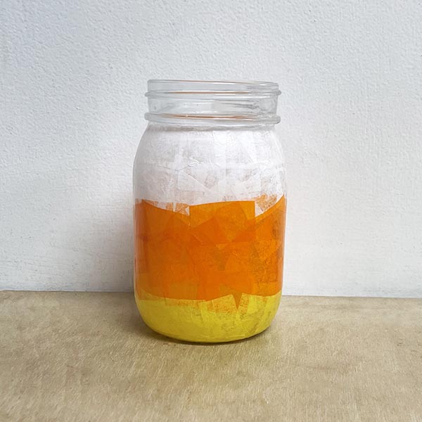 Candy Corn Halloween Mason Jar