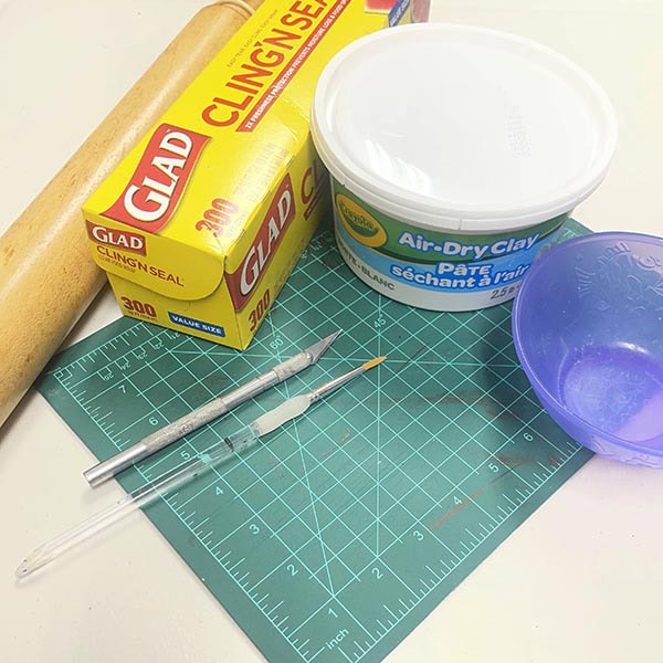 Air dry clay leaf bowl supplies