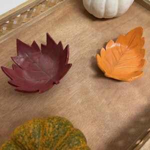 air dry clay leaf bowls
